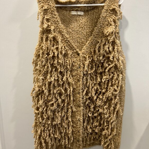 ISLA IBIZA BONITA LONG FRINGED GILET WAISTCOAT - BNWT - XXL - CAMEL - Picture 5 of 10